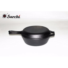 Double round enameled Cast Iron Combo Cooker